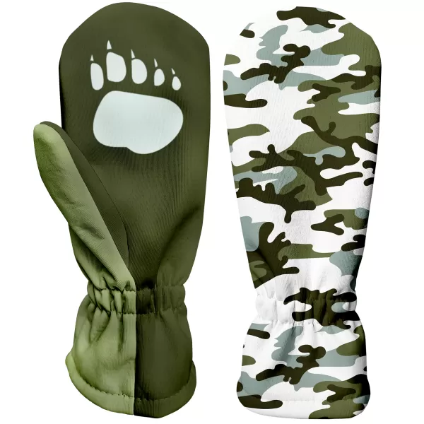  Detské softshellové rukavice WAMU MASKÁČ KHAKI 