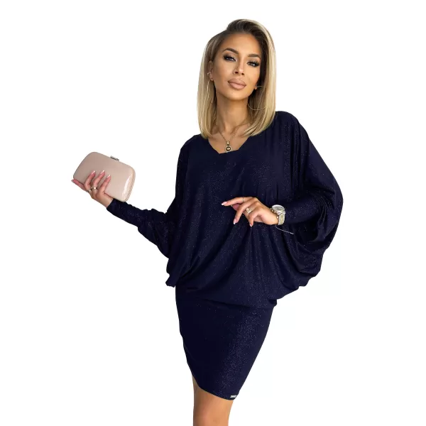  Dámske šaty NUMOCO A402-1 TMAVO modrá 
