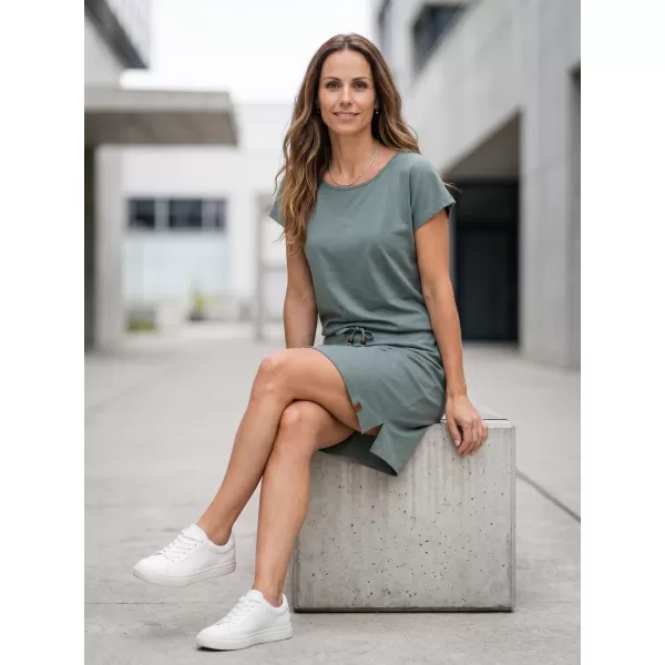  Dámske šaty SAM 73 NORMA WZ 822 ZELENOŠEDÁ 