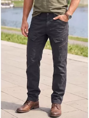 Pánske nohavice BRANDIT ADVEN SLIM FIT ČIERNA