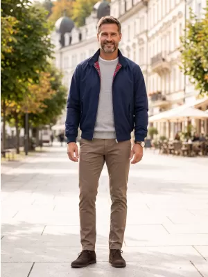 Pánska bunda branddit lord Canterbury BD3111 Námorná modrá