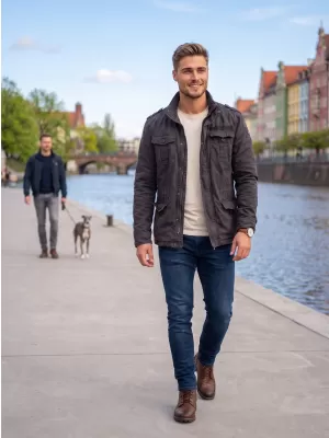 Pánska bunda brandinit Britannia BLACK
