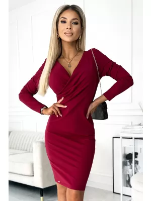Dámske šaty NUMOCO A398-2 BURGUNDY