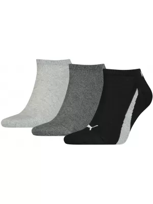 Ponožky PUMA UNISEX LIFESTYLE SNEAKERS 3P 90795101 BLACK/WHITE