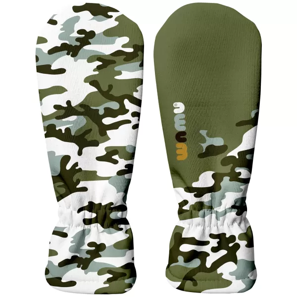  Detské softshellové rukavice WAMU MASKÁČ KHAKI 