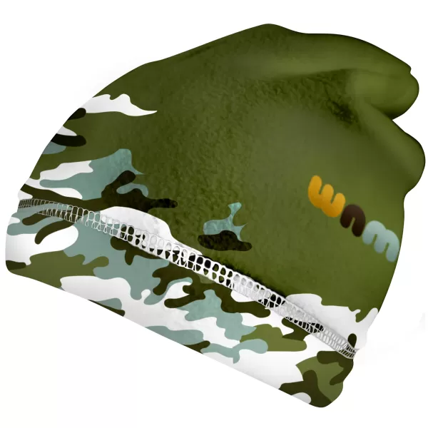  Detská fleecová čiapka WAMU MASKÁČ KHAKI 