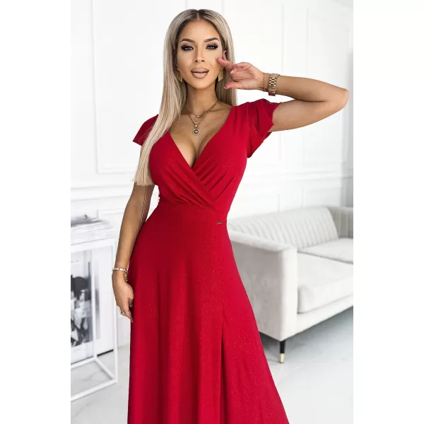  Dámske šaty NUMOCO CRYSTAL A411-2 červená 