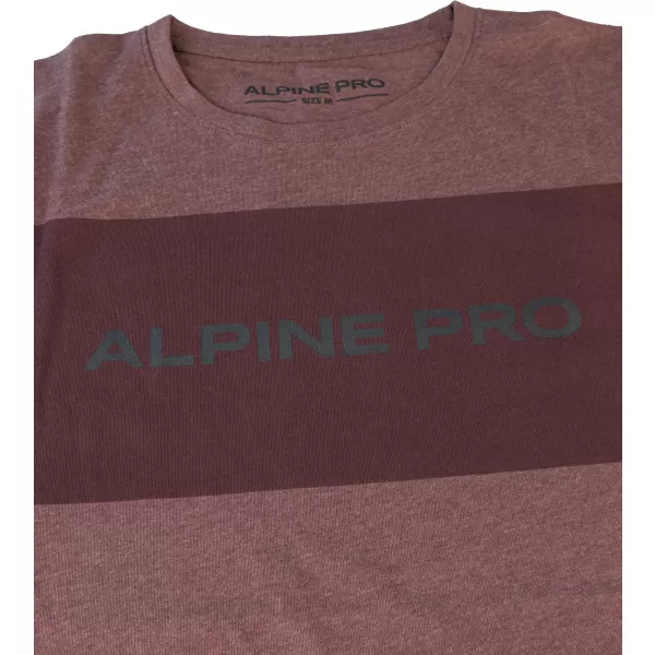  Pánske tričko ALPINE PRO ZEBARO MTSA862 HNEDÁ 