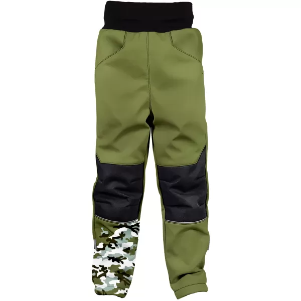  Detské softshellové nohavice WAMU MASKÁČ KHAKI 