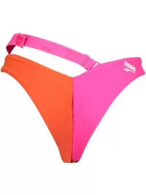Dámske plavky PUMA SWIM WOMEN COLOURBLOCK V-SHAPE BRIEF 1P 938071-01 BROWN
