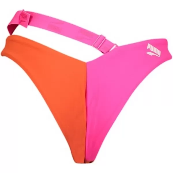  Dámske plavky PUMA SWIM WOMEN COLOURBLOCK V-SHAPE BRIEF 1P 938071-01 BROWN 