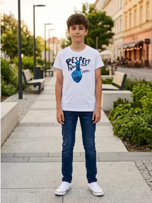 Detské tričko SAM 73 SCUTUM KT 514 biela