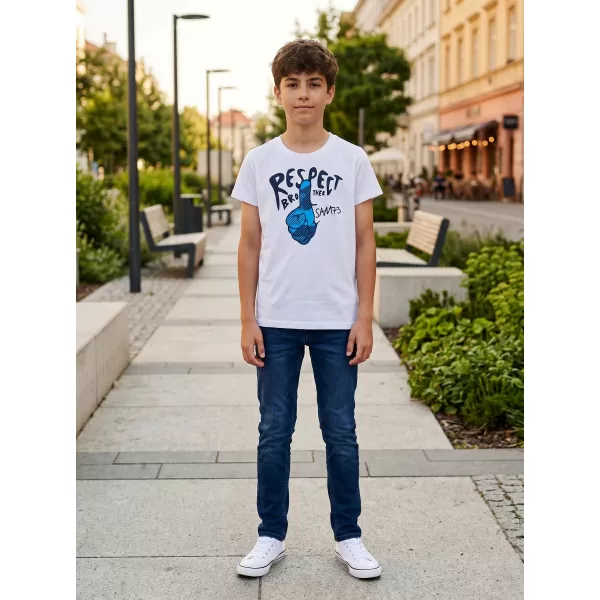  Detské tričko SAM 73 SCUTUM KT 514 biela 