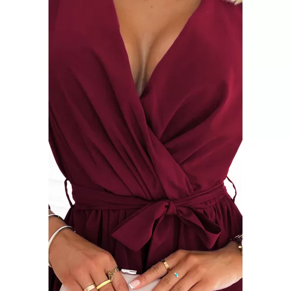  Dámske šaty NUMOCO A339-3 BURGUNDY 