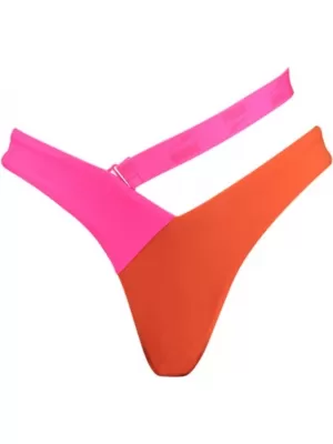 Dámske plavky PUMA SWIM WOMEN COLOURBLOCK V-SHAPE BRIEF 1P 938071-01 BROWN