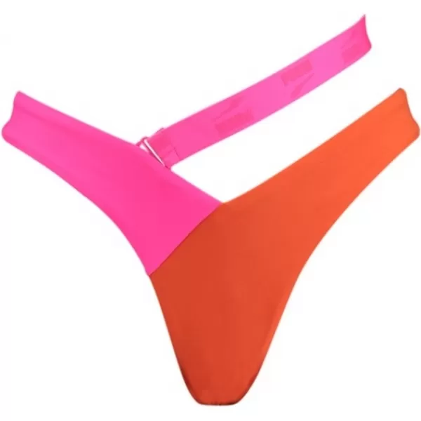 Dámske plavky PUMA SWIM WOMEN COLOURBLOCK V-SHAPE BRIEF 1P 938071-01 BROWN 