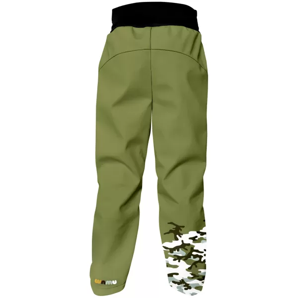  Detské softshellové nohavice zateplené WAMU MASKÁČ KHAKI 