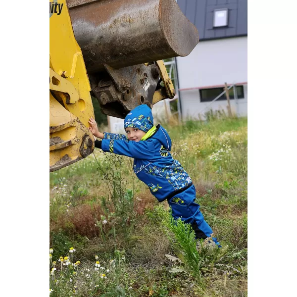  Detská softshellová bunda zateplená WAMU BAGR modrá 