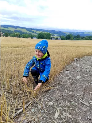 Detská fleecová čiapka WAMU BAGR modrá
