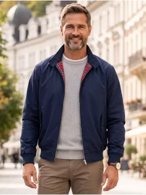 Pánska bunda branddit lord Canterbury BD3111 Námorná modrá