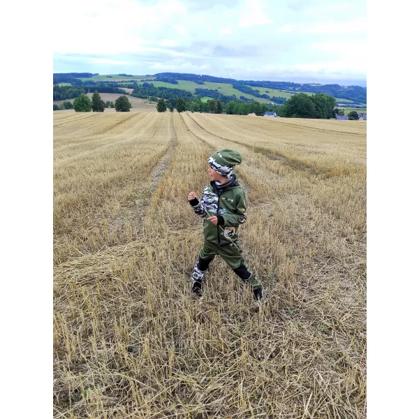  Detské softshellové nohavice zateplené WAMU MASKÁČ KHAKI 