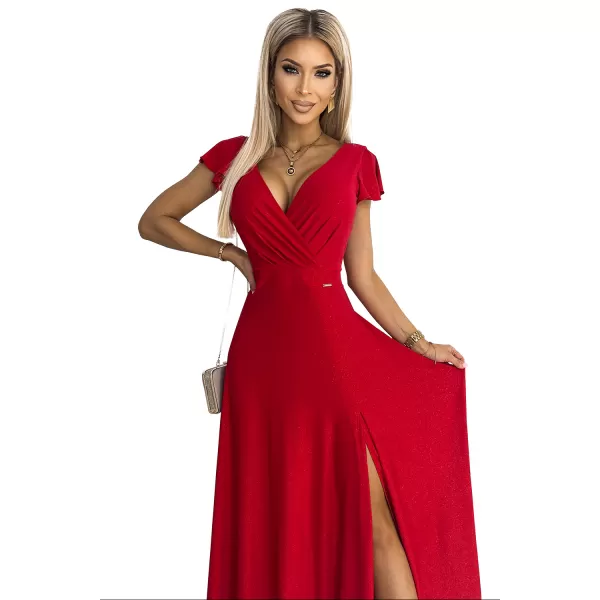  Dámske šaty NUMOCO CRYSTAL A411-2 červená 