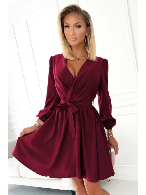 Dámske šaty NUMOCO A339-3 BURGUNDY