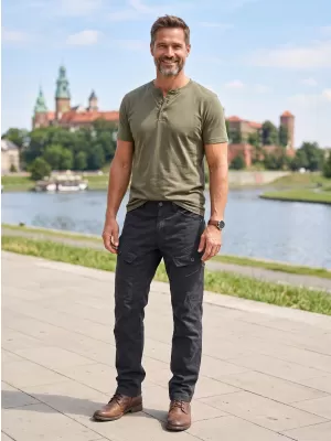 Pánske nohavice BRANDIT ADVEN SLIM FIT ČIERNA