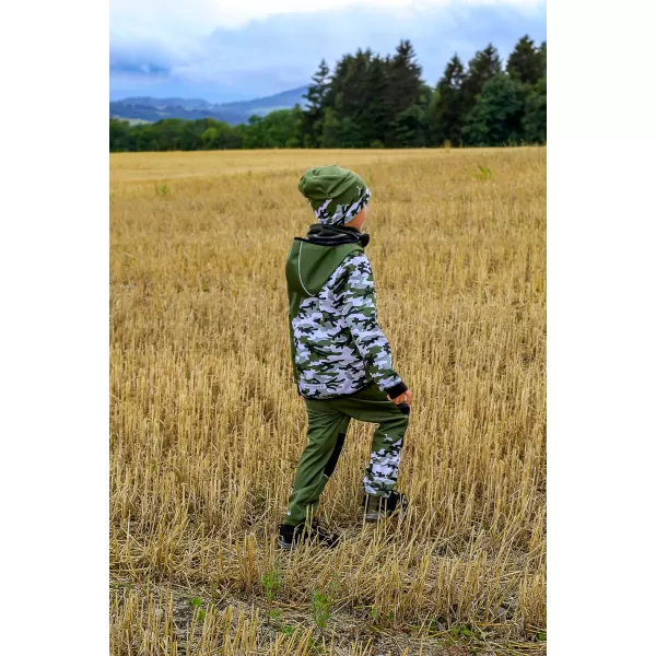  Detské softshellové nohavice WAMU MASKÁČ KHAKI 