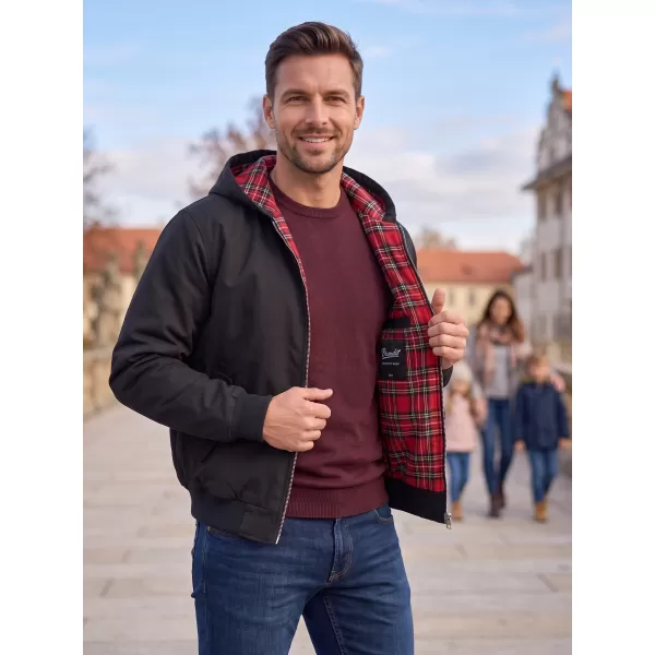  Pánska bunda BRANDIT LORD CANTERBURY S KAPUCÍ BD3112 ČIERNA 