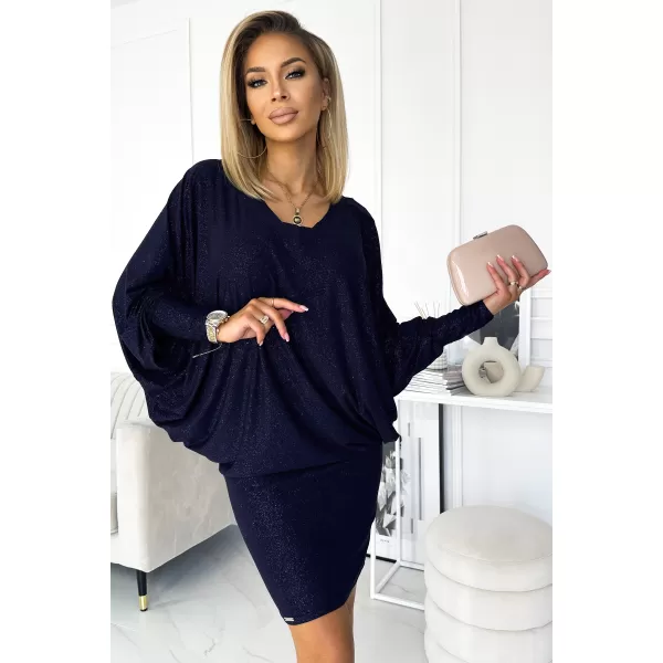  Dámske šaty NUMOCO A402-1 TMAVO modrá 