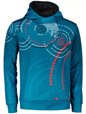 Pánska mikina premium ALTISPORT SWE/ALM06S07 PETROLEJOVÁ-ČERVENÁ