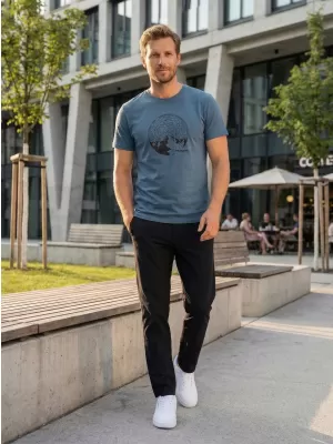Pánske tričko ALTISPORT CARRYOVER ALM172129 DENIM