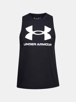 Dámske tielko UNDER ARMOUR SPORTSTYLE GRAPHIC TANK 1356297-001 ČIERNA