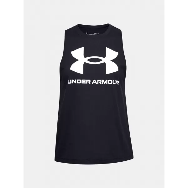  Dámske tielko UNDER ARMOUR SPORTSTYLE GRAPHIC TANK 1356297-001 ČIERNA 