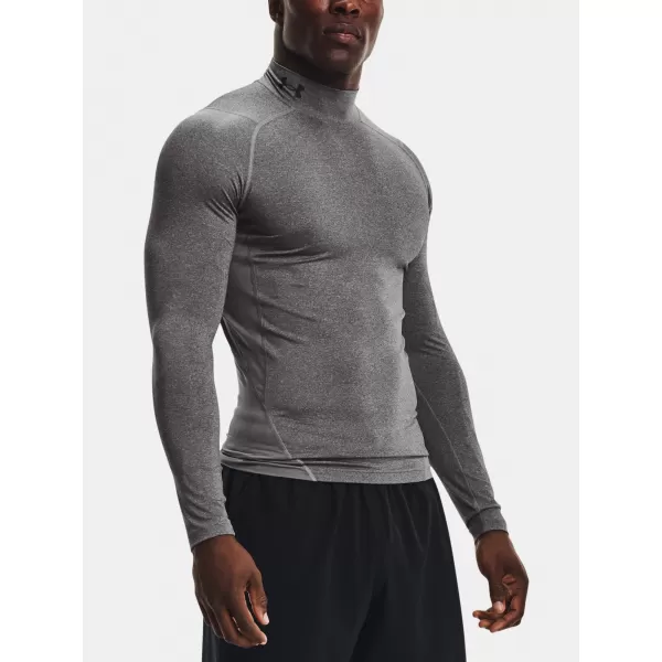  Pánske tričko UNDER ARMOUR HG ARMOUR COMP MOCK LS 1369606-090 SIVÁ 