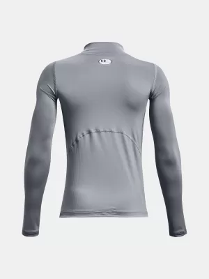 Chlapčenské tričko UNDER ARMOUR UA HG ARMOUR MOCK LS 1369477-035 SIVÁ