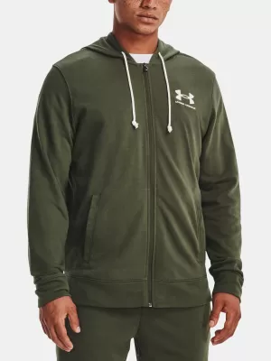 Pánska mikina UNDER ARMOUR UA RIVAL TERRY LC FZ 1370409-390 ZELENÁ