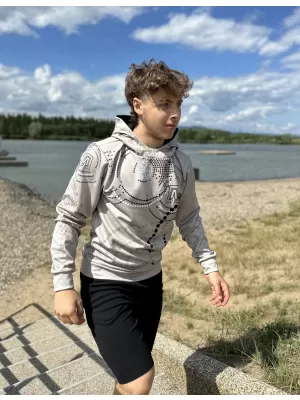 Pánska mikina premium ALTISPORT SWE/ALM06S07 HNEDÁ