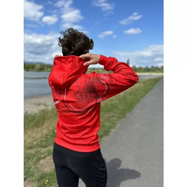  Pánska mikina premium ALTISPORT SWE/ALM06S07 ČERVENÁ 
