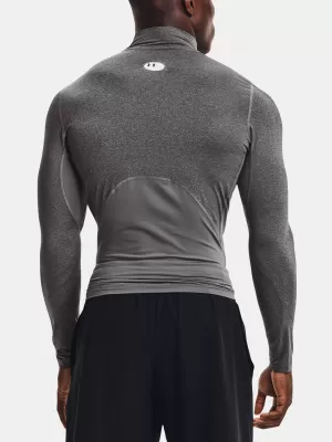 Pánske tričko UNDER ARMOUR HG ARMOUR COMP MOCK LS 1369606-090 SIVÁ