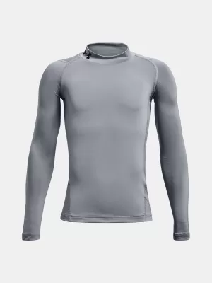 Chlapčenské tričko UNDER ARMOUR UA HG ARMOUR MOCK LS 1369477-035 SIVÁ
