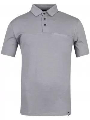 Pánske tričko s golierom HANNAH KAJAN STEEL GRAY MEL