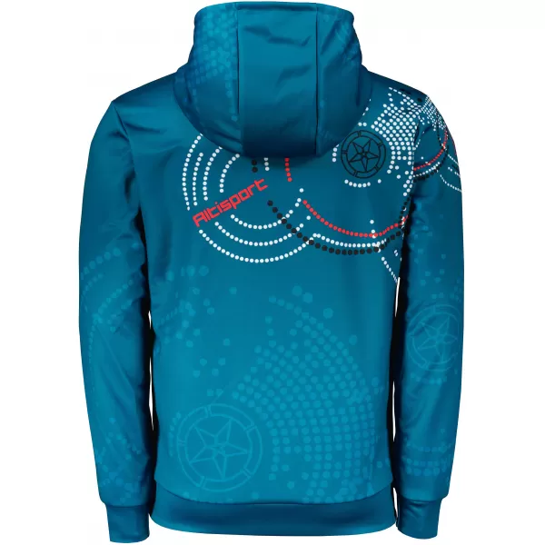  Pánska mikina premium ALTISPORT SWE/ALM06S07 PETROLEJOVÁ-ČERVENÁ 