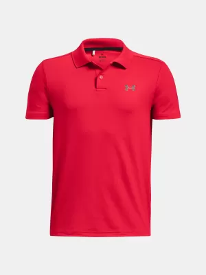 Chlapčenské tričko UNDER ARMOUR UA PERFORMANCE POLO 1377346-600 ČERVENÁ