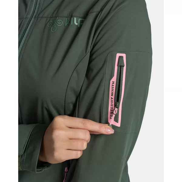  Dámska softshellová bunda KILPI BELTRA-W TL0107KI TMAVO zelená 