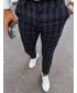 Pánske kárované chino nohavice DSTREET UX3953 ČIERNA
