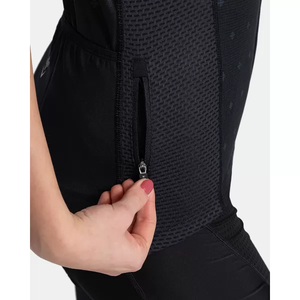  Dámsky cyklistický dres KILPI MOATE-W TL0354KI ČIERNA 