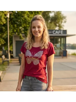 Dámske tričko KIXMI ROSIE VÍNOVÁ