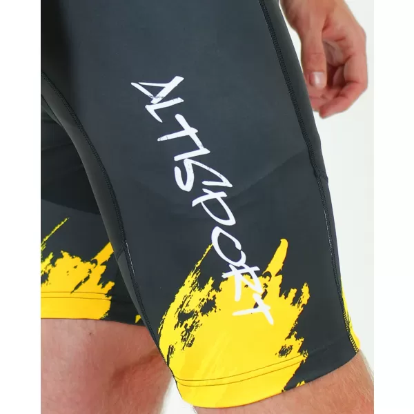 Pánske cyklošortky premium ALTISPORT SWE/ALM01S13 ŽLTÁ 